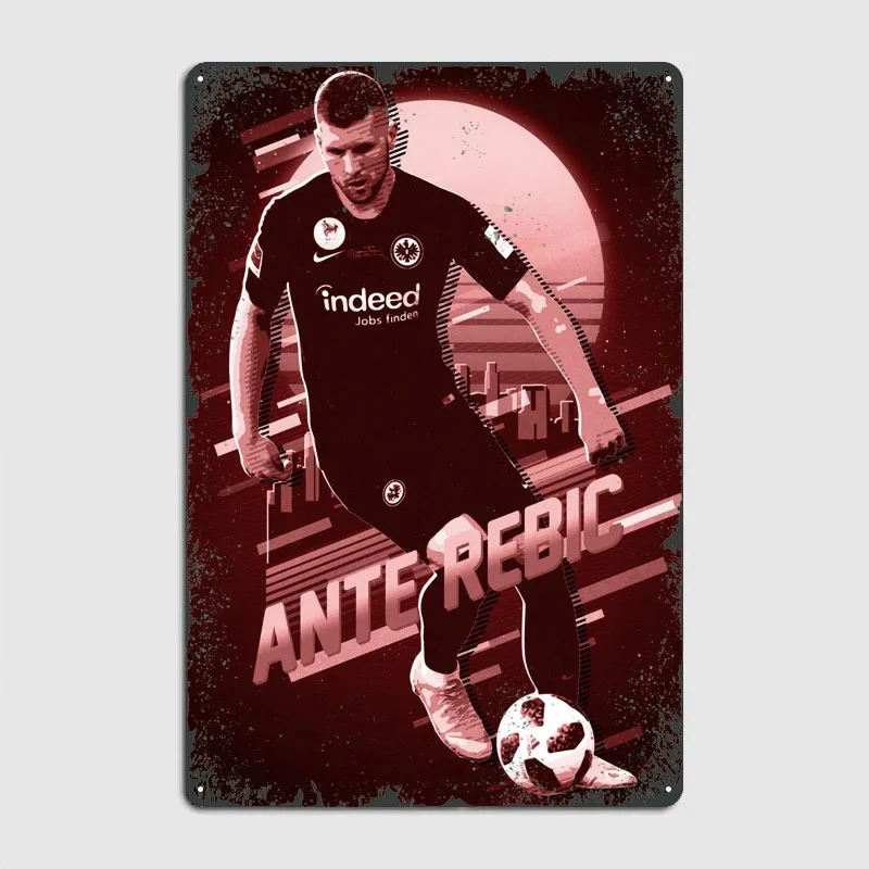 Ante Rebic Gamer Room Decoration Custom Metal Poster Retro Metal Signs for Pub Club Wall Decoration Art Mural House Decor Home