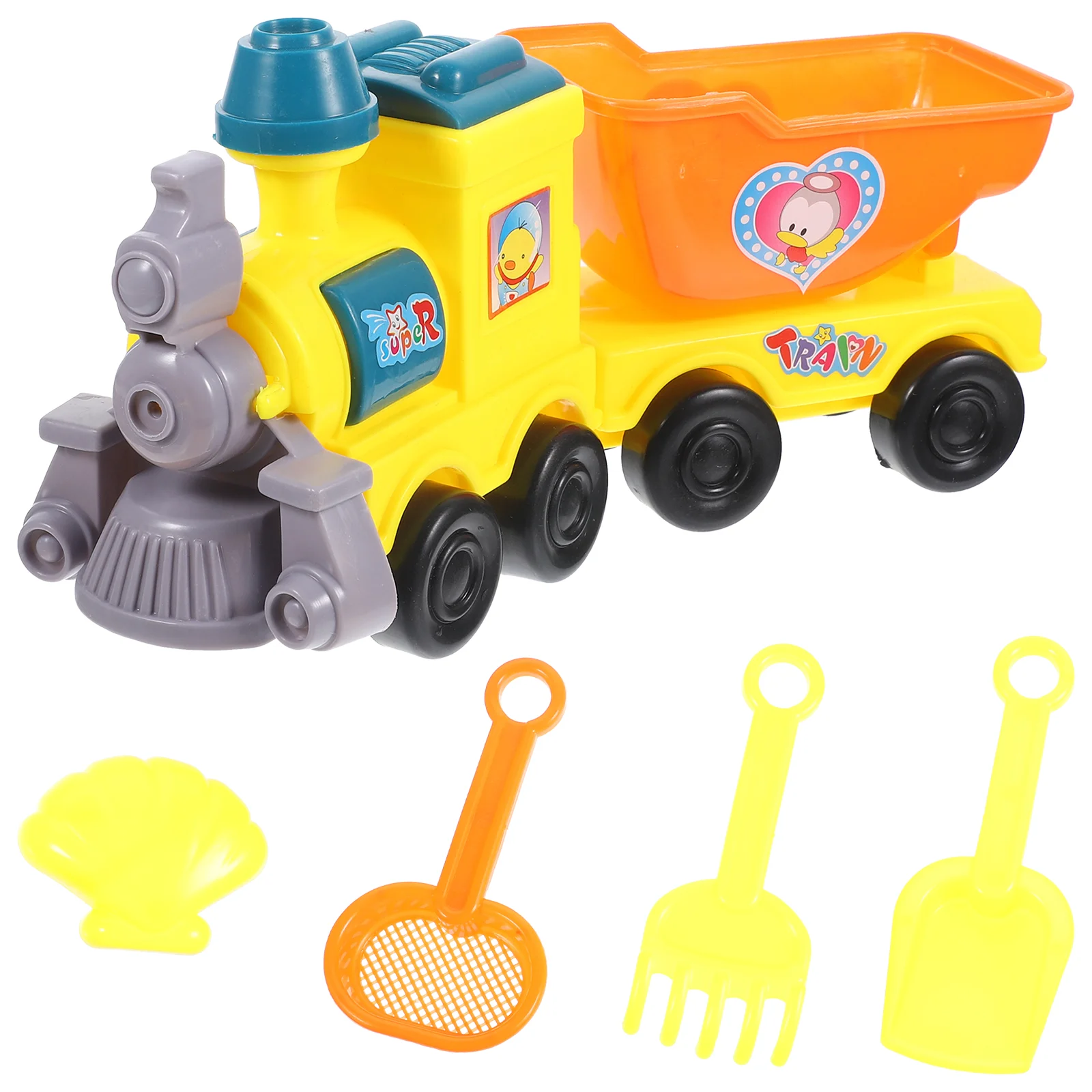 

Beach Train Toy Castle Toys Toddlers Sandbox Summer Playthings Playing Water for Kids