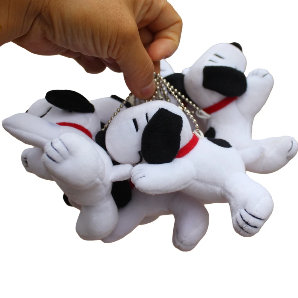 6 Piece 10cm Peanuts Snoopy Plush Soft Pendant Toys Christmas Snoopy Toys Wholesale Snoopy Toys