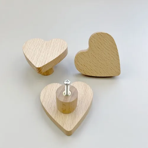 Imagen 1 del producto Hermosas manijas de madera en forma de corazón para guardarropas y armarios, tiradores de puertas de armarios para habitación de niños, herrajes para muebles de decoración