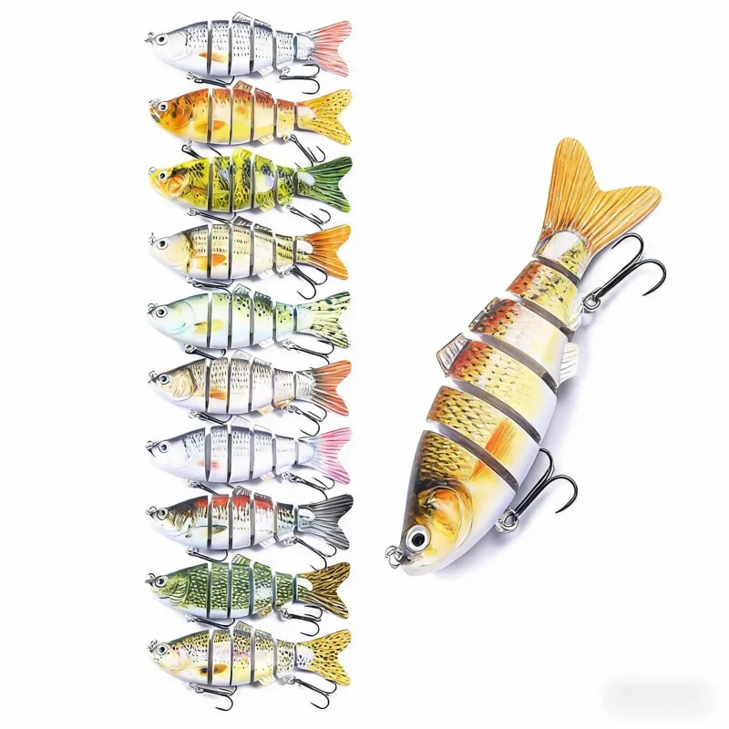 

10CM18G6Bionic lure bait set, soft bait and hard bait, universal for freshwater and saltwater, boxed artificial fish bait