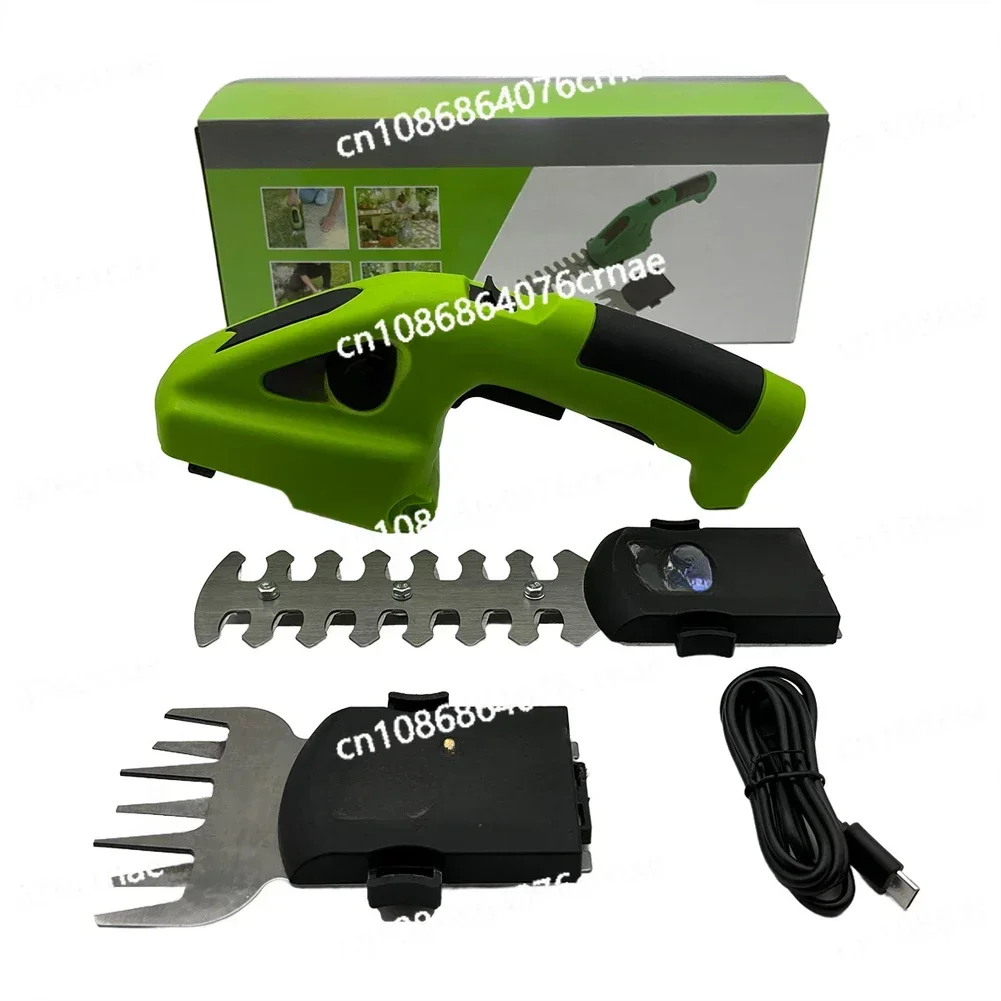 2 in 1 Cordless Grass Shear 2000mAh Battery Lawn Hedge Cordless Fence Scissors Weeder 7.2V Grass Weeding Mower Tool Rechargeable