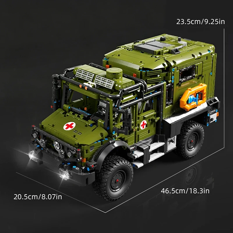 Car Building Block Set with 3850 Pieces Ambulance Model Building Blocks Suitable for Home Decoration Birthday and Holiday Gifts
