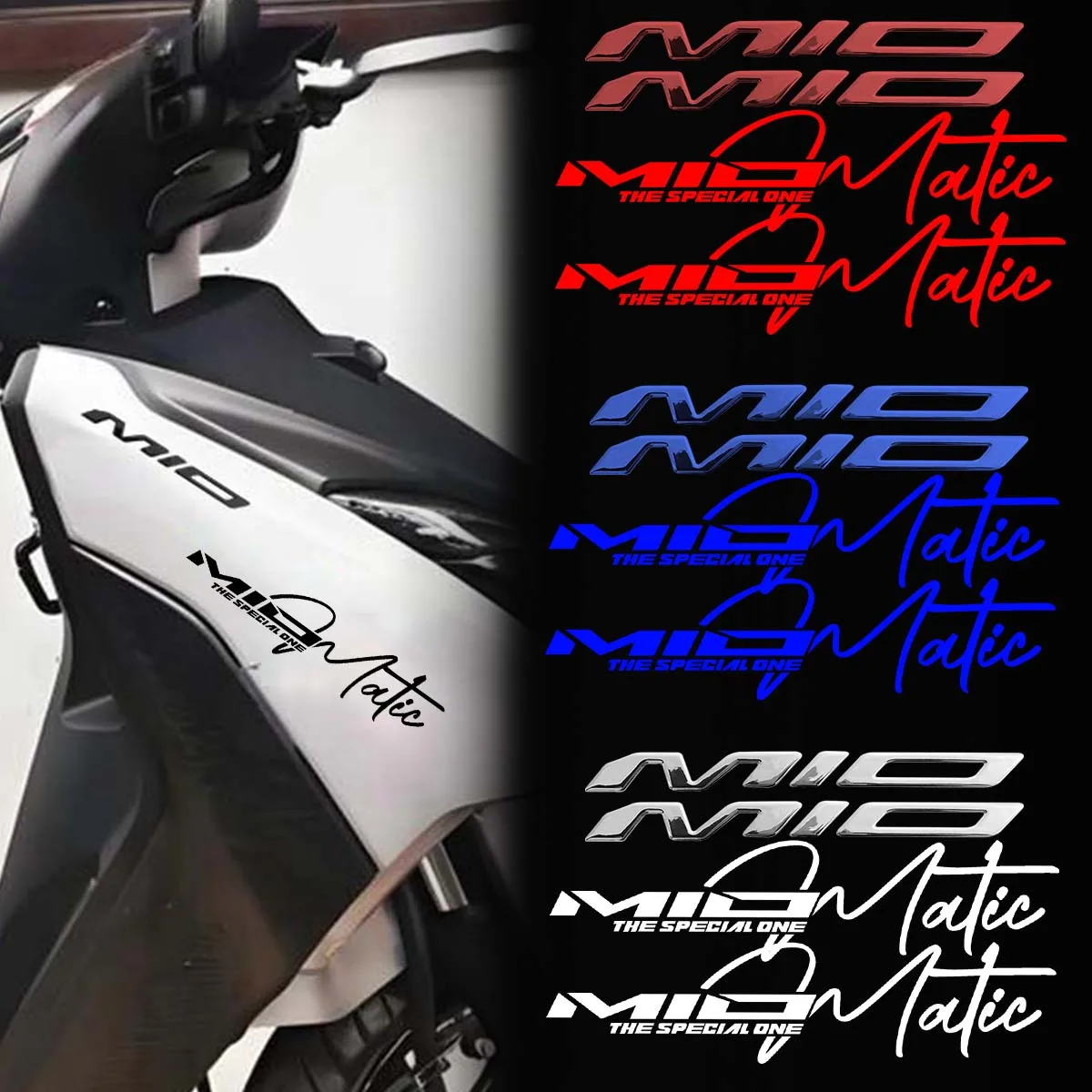 

For MIO Mio i 125 Gear Logo Motorcycles Stickers Moto Bike Scooter Side Panel Fuel Tank Body Decorative Viny Decals Accessories
