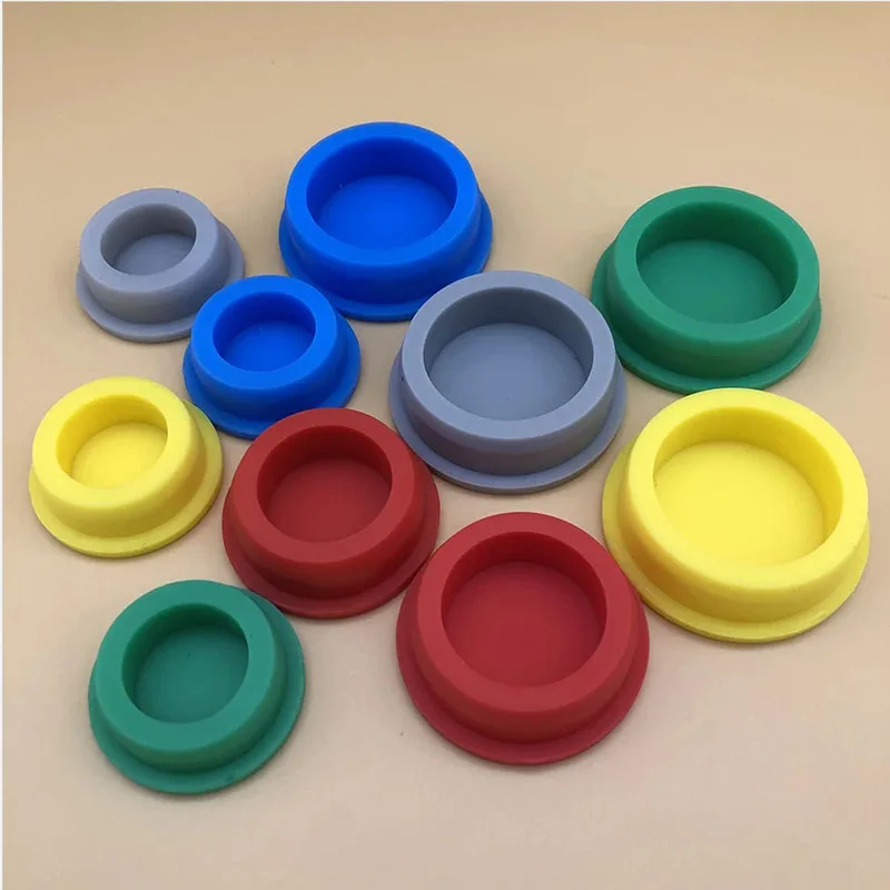 

5Pcs Silicone Rubber Caps Silicone plug with hole T Type Plug Cover Gasket Blanking End Seal Stopper 15mm-48.5mm