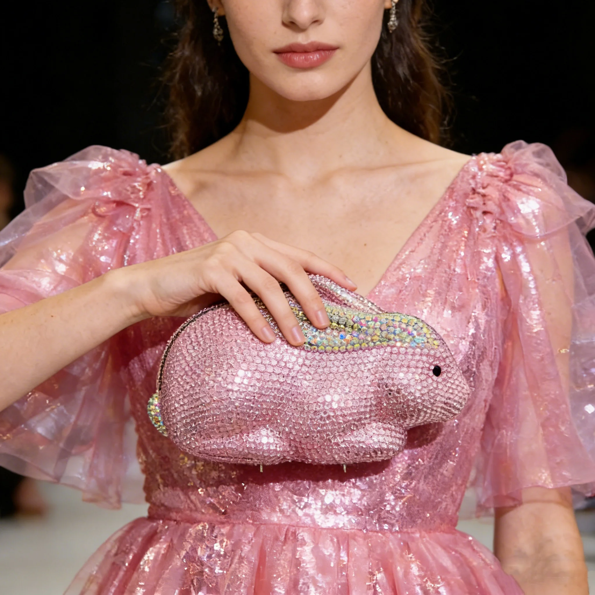 

Full Diamond Evening Bags Luxury Designer Pink Rabbit Shaped Crystal Clutches Women Rhinestone Clutch Party Purse Handbags