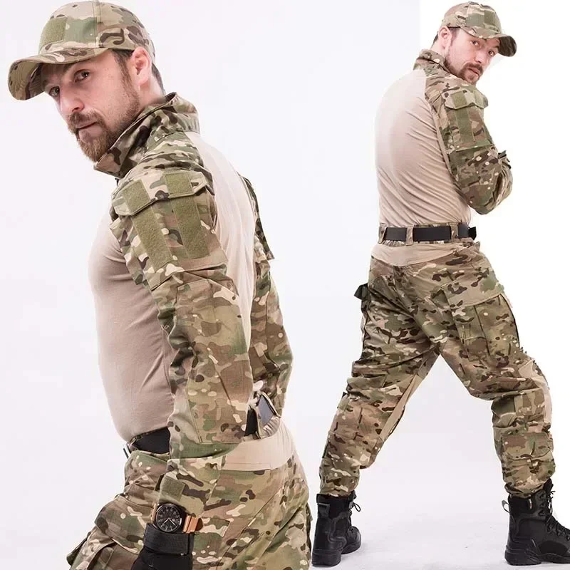 G3 uniforme de combate safari calças táticas uniforme ao ar livre camo caminhadas camisas roupas caça dos homens acampamento carga calças