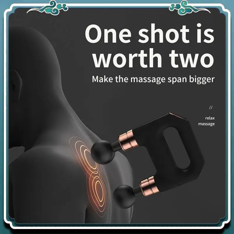 

Double Heads Massage Deep Tissue Electric Massager Neck Body Muscle Percussion Fitness Relaxation Easy Install (Button)