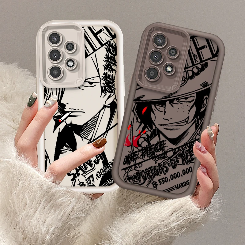 One Piece Comic Art Cool For Samsung A73 A71 A54 A53 A52 A51 A33 A32 A21S A14 A13 A12 A03 A04 A05 5G Eye Ladder Funda