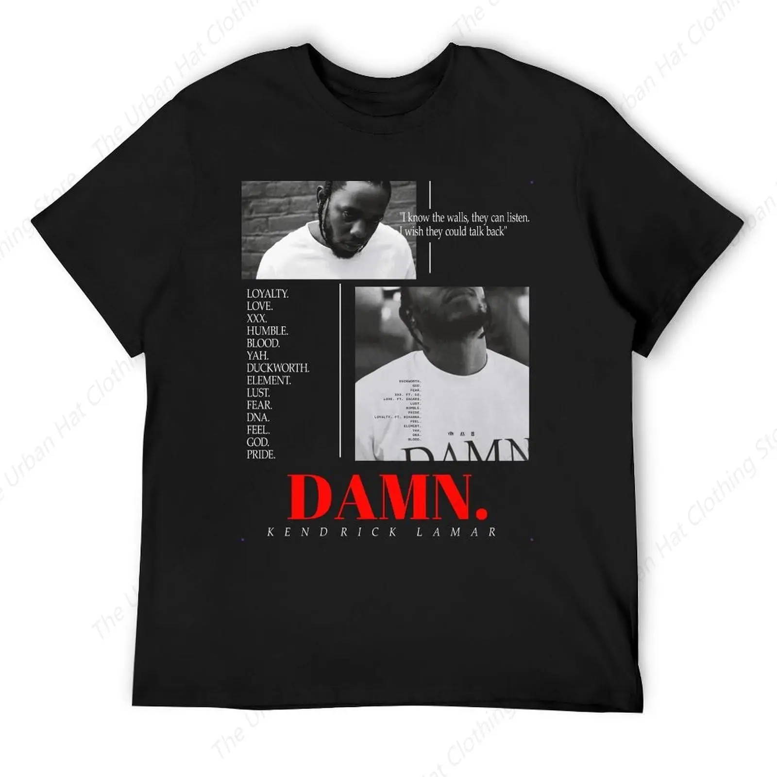 Rap Kendrick Hip Hop Lamar Shirts Men Casual Short Sleeve Cotton T-Shirt Novelty Funny Summer Tees Top