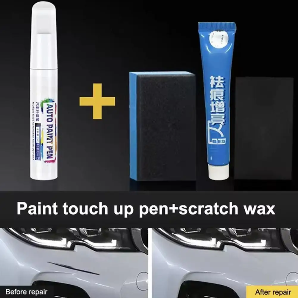 White Car Touch-up Pen Scratch Repair Wax Painting Up Auto Remover Touch Paint White Repair Tool Maintenance Car Paint Scra U9D4