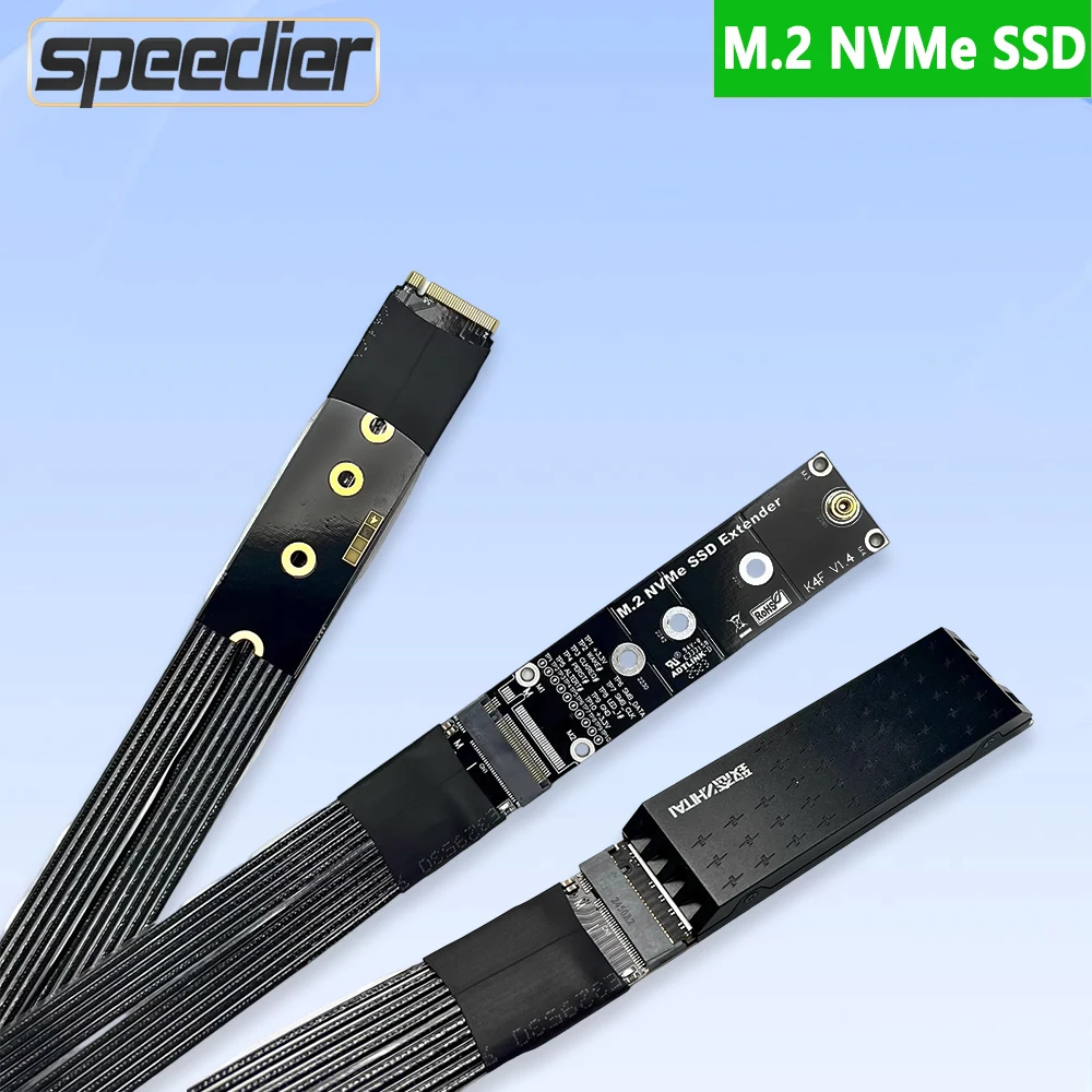 

Riser M.2 NVMe SSD Adapter Extension Cable Supports PCIE 5.0 4.0 3.0 X 4 M2 Ultra R44 K44 M44 K44SF 22110 Size / K44SF 2280