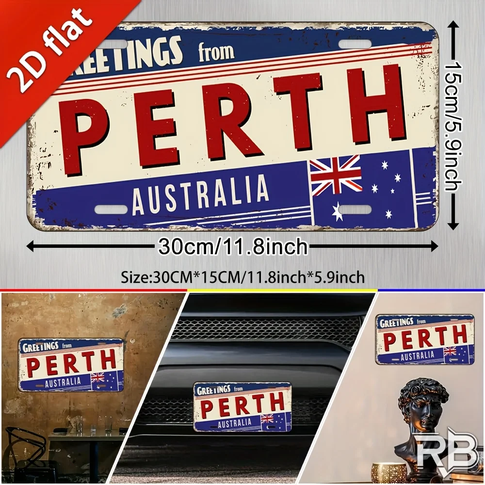 2D Flat, 1pc Aluminum Metal Sign with UV Printing - 30x15cm/11.81x5.9