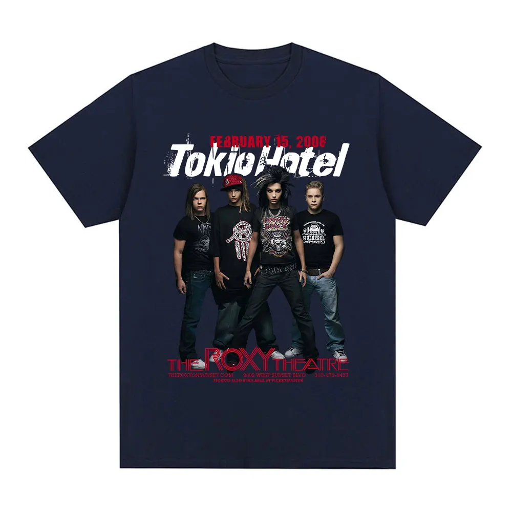 Rock Band Tokio Hotel Music Graphic Men's T-shirt Women's Cotton Casual T-shirt Street Short Sleeve Fashion Harajuku Y2k T-shirt