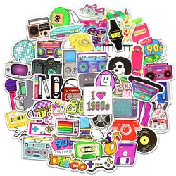 70 PCS 80s 90s Style Stickers Wall Stickers for Bedroom Closet Cool 80s Party Supplies Decor Sticker Decals Cute Home Decoration