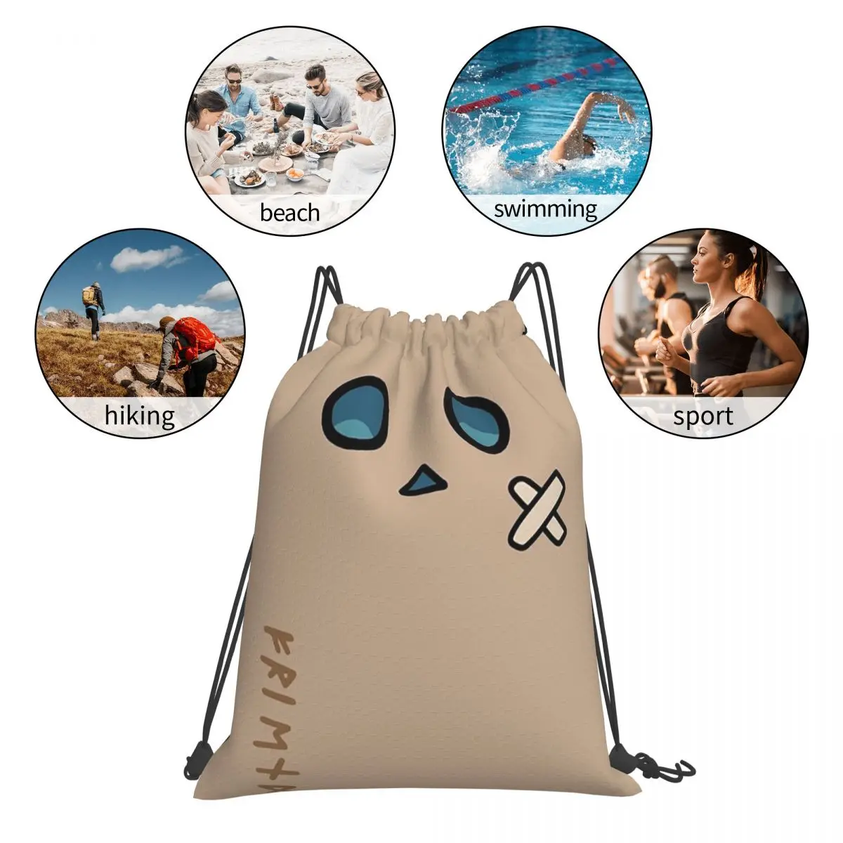 إنتاج Hololive افتراضي يوتيوب Vtuber Nanashi Mumei حقائب ظهر برباط حقيبة رياضية حقائب كتب