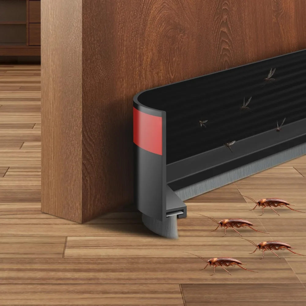 

Звукоизоляционная нижняя уплотнительная лента для двери, самоклеящаяся TPE дверная пробка, защита от насекомых, 100 см, защита от атмосферных воздействий для спальни