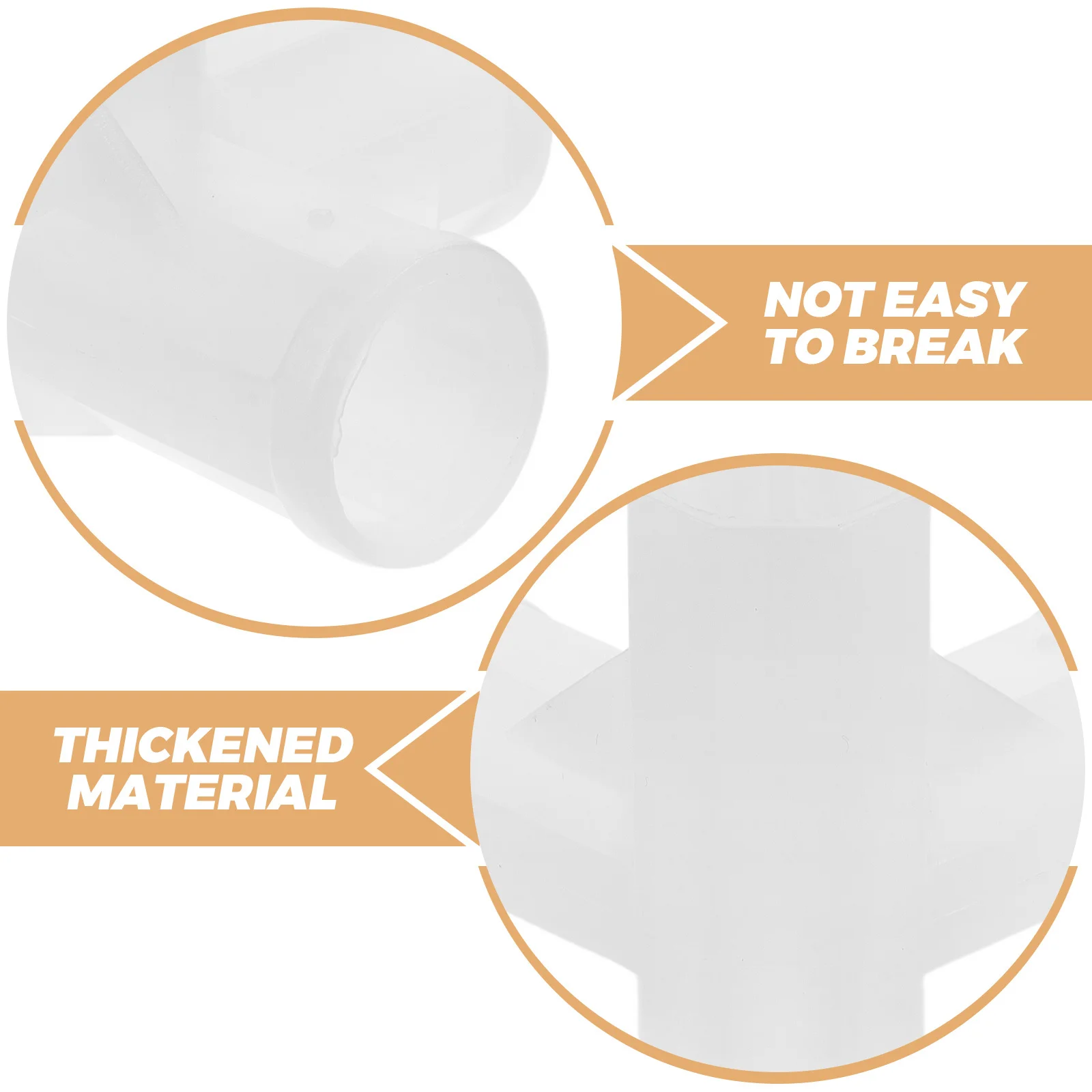 10Pcs Closet Rod Link Joint 3-Way Connector Tee Heavy Duty Plastic Fitting for Wardrobe Cabinet Dryer Rack Easy Assembly Storage