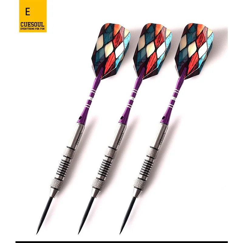 مجموعة رمي السهام من الفولاذ التنغستن 90% من CUESOUL 26 جرام سهام ذات أطراف فولاذية احترافية 3 قطع #6