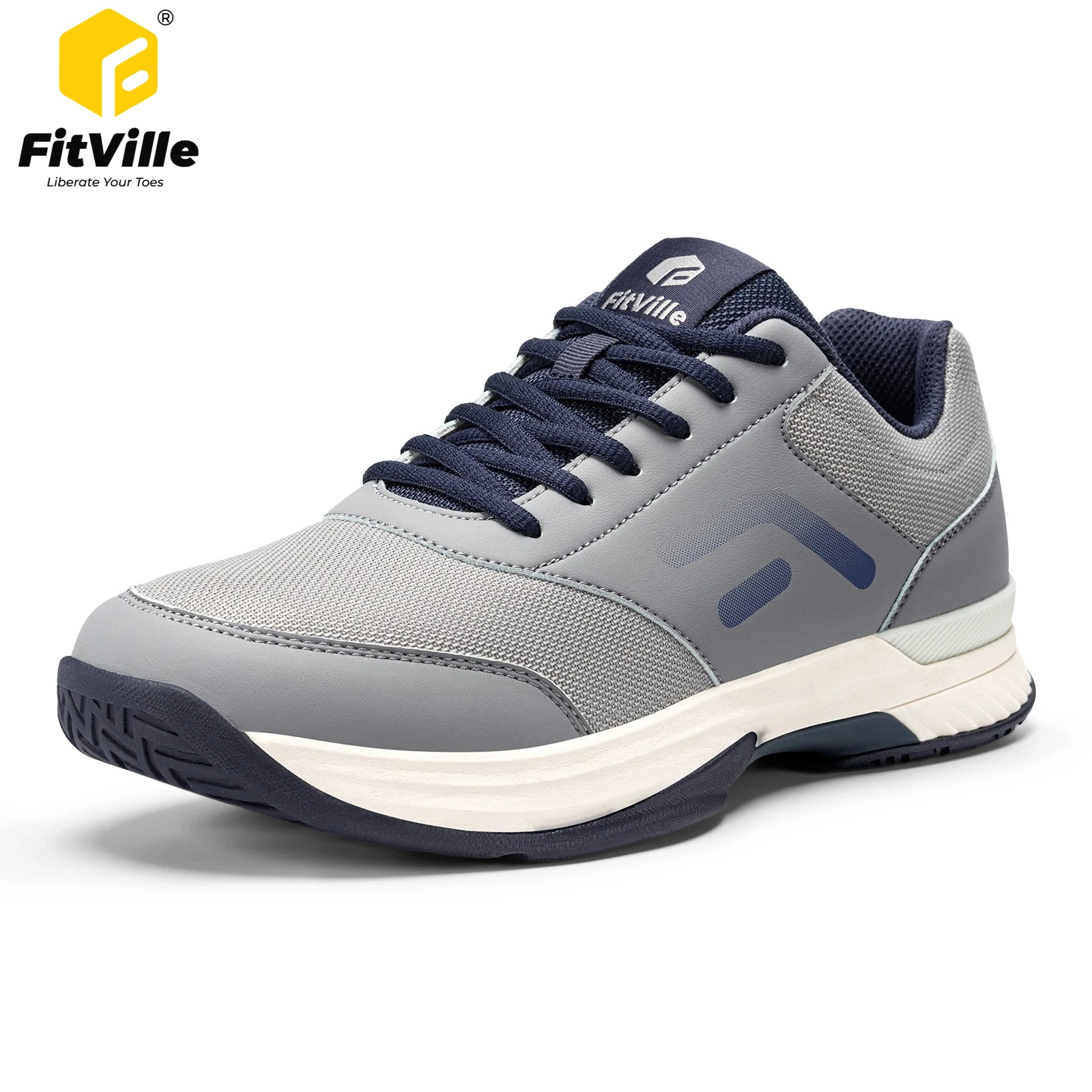 

Fitville Pickleball Shoes Extra Wide Tennis Shoes for Men Casual Sport Sneakers Breathable Comfortable Cushioning Support