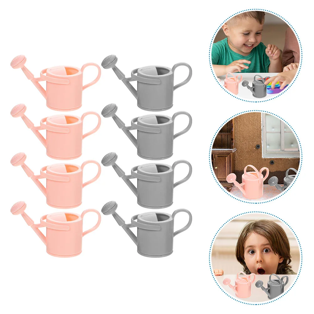 8 Pcs Garden Watering Can Toy Outdoor Toys for Kids Small Girl Plant Bucket Cute Mini Abs Plastic Miniature Bath Child