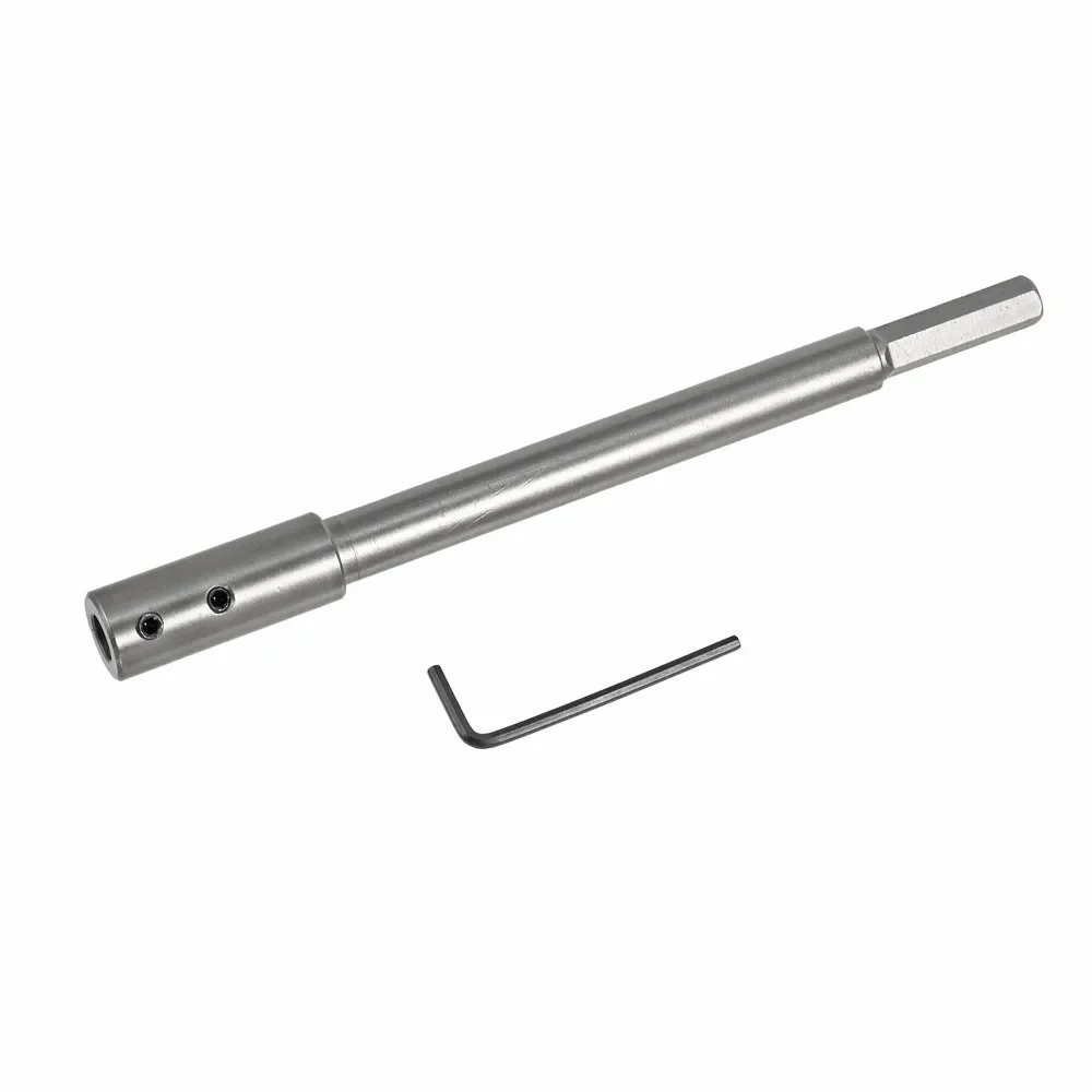 Long Hexagonal Shank Hole Opener Extension Rod 45# Steel High Hardness 254mm Drill Bit Extension Rod Extra
