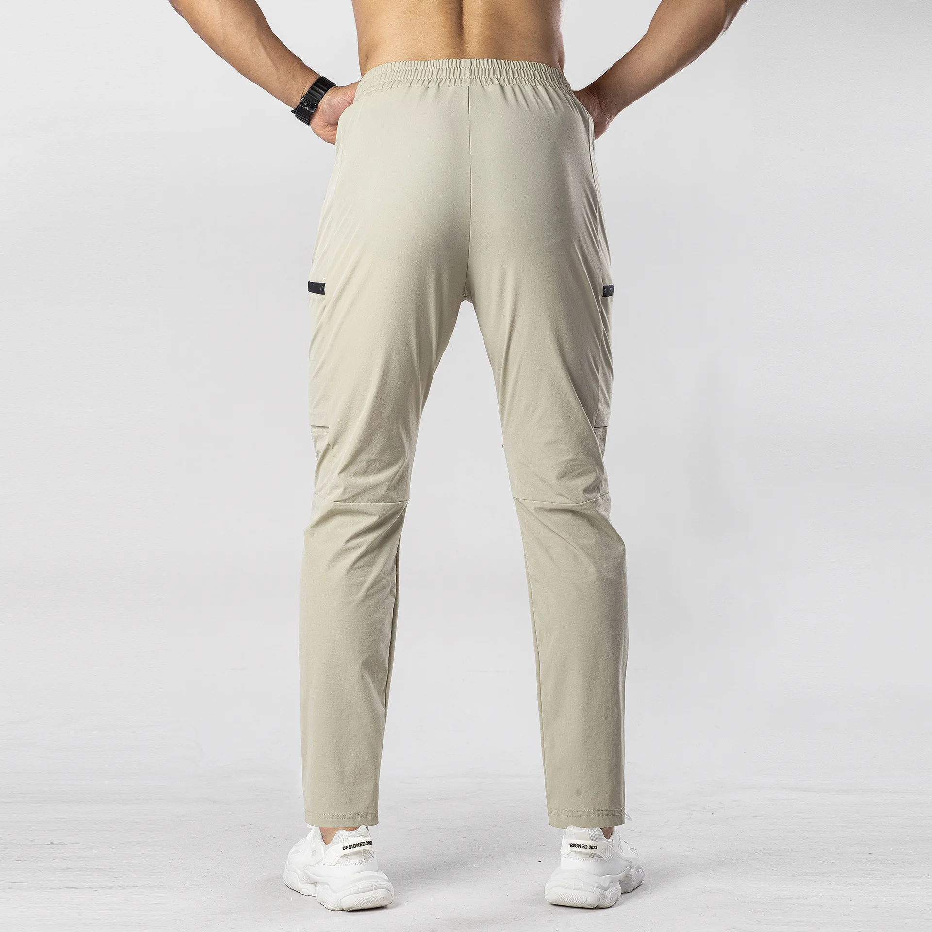 Custom LOGO men's new mountaineering outdoor sports leisure fitness running training quick-drying breathable charging pants