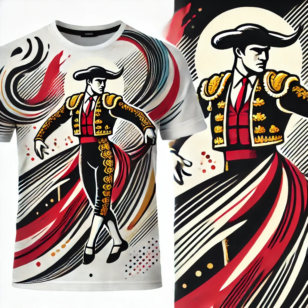 

Hot Sell Summer Men's Clothing 3d Printed Men Spanish Matador Pattern Short Sleeve Men Loose Casual Oversized Short Sleeve Top