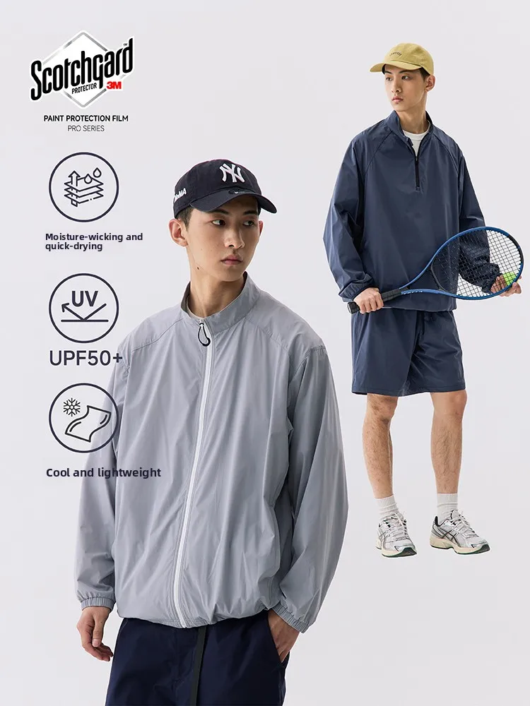 

Lightweight Qui-Dry Moisture-Absorbing Cool Feeling Sun Protection Outerwear Jaet Loose Fit Youth Faion Spring Autumn