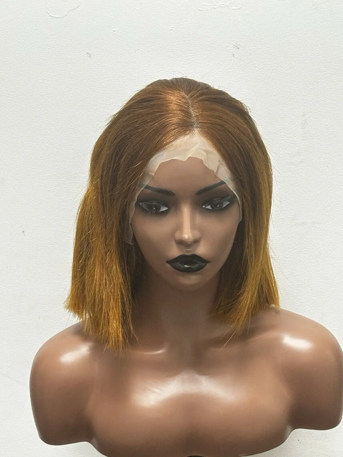 

WOMEN LADIES NATURAL SDD Blunt Cut Bob Wig 12 INCH FOR UK WOMEN