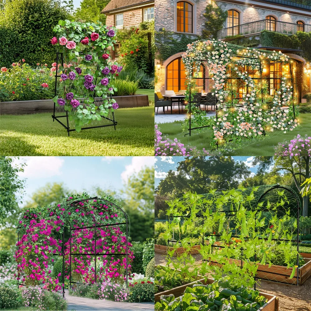 

Extra Tall Garden Trellis Frame Climbing Plant Flower Vegetable Beans Fruit Grow