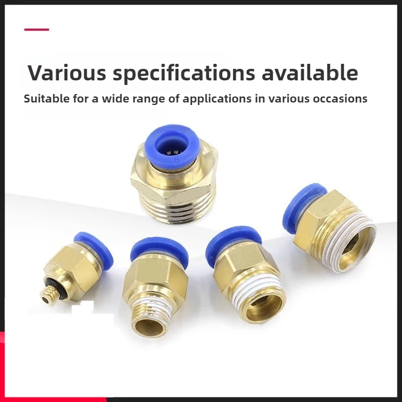 Pneumatic Threaded Fittings PC10-M10/M12*1.5 Coarse/Fine Metric Thread - For Industrial Mold Systems