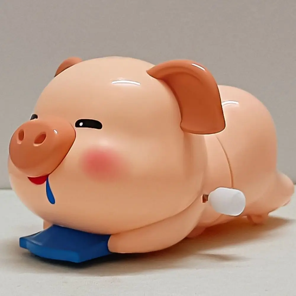 Interactive Cartoon Pig Clockwork Toys Collection Statue Animal Dog Wind-up Toy Cartoon Funny Clockwork Model Birthday Gifts