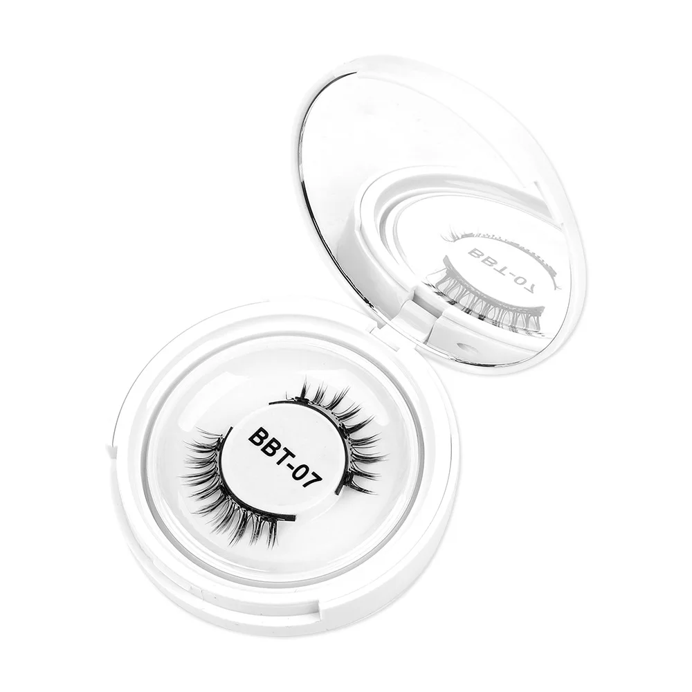 Professional Magnetic False Eyelashes with Mirror Glue-Free Reusable Eyelash Extension Wispy Tweezer Dual Magnetic Lashes Women