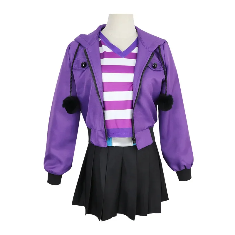 Fate/Apocpoppha cosy olNuremberg Cosplay Costume pour hommes et femmes, violet, noir, vêtements de sport, Halloween Py Play, belle perruque, manteau, jupe trempée, 03