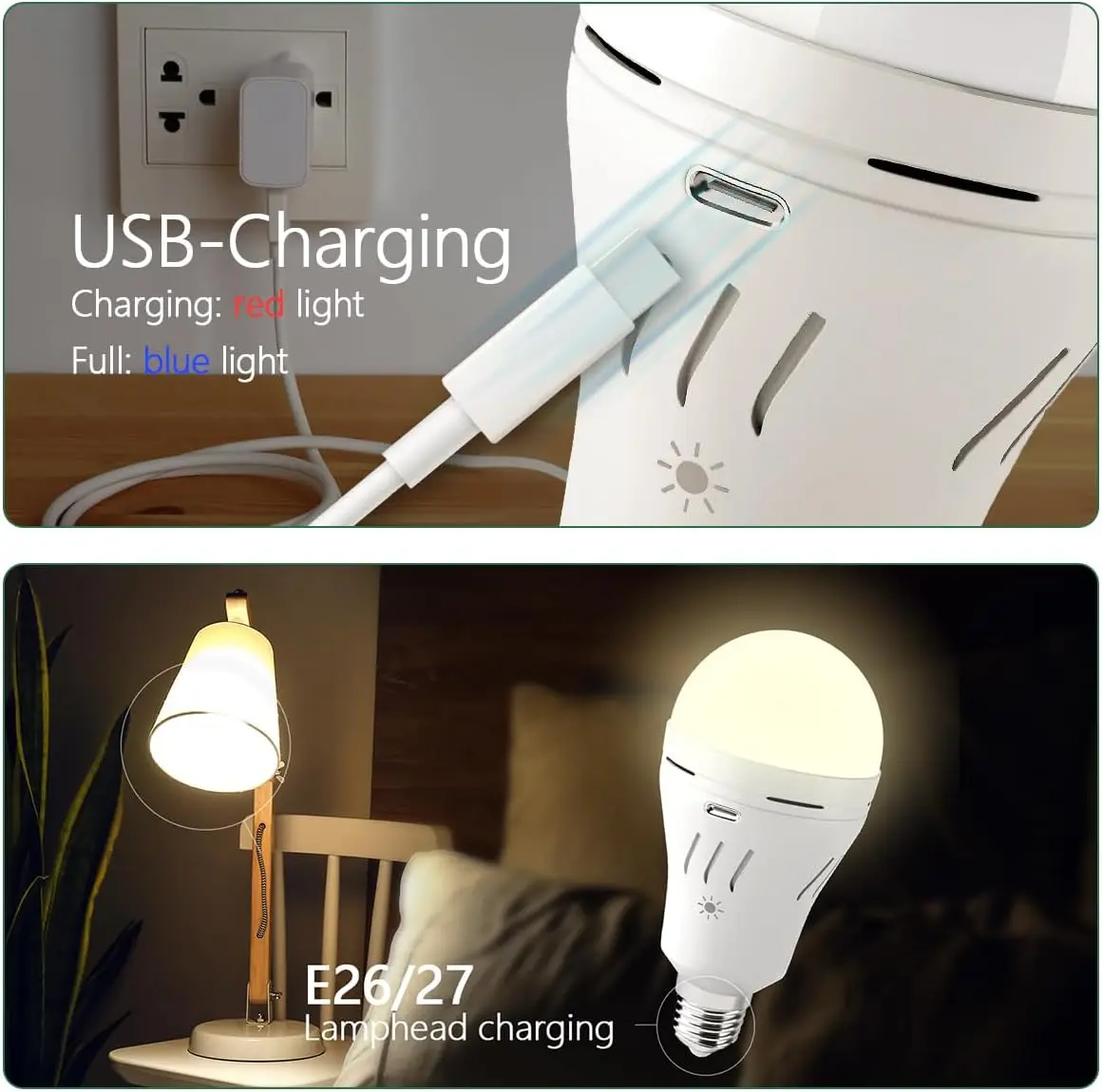 9 واط E27 بطارية قابلة للشحن لمبة AC220V ضوء الطوارئ التحكم عن بعد توقيت التبديل USB نوع إعادة شحن 3 ألوان يمكن تعتيم