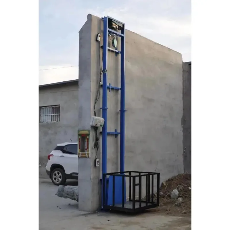 Simple warehouse factory home lifting platform rail type