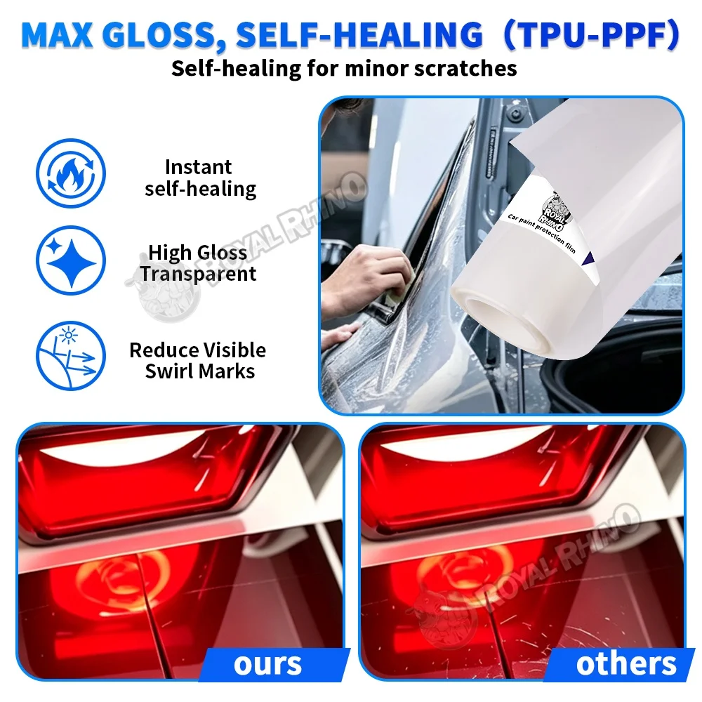 Car Body Protective Invisible Wrap Auto Transparent TPU Self Healing Clear PPF 7.5mil Paint Protection Film Scratch Resistant