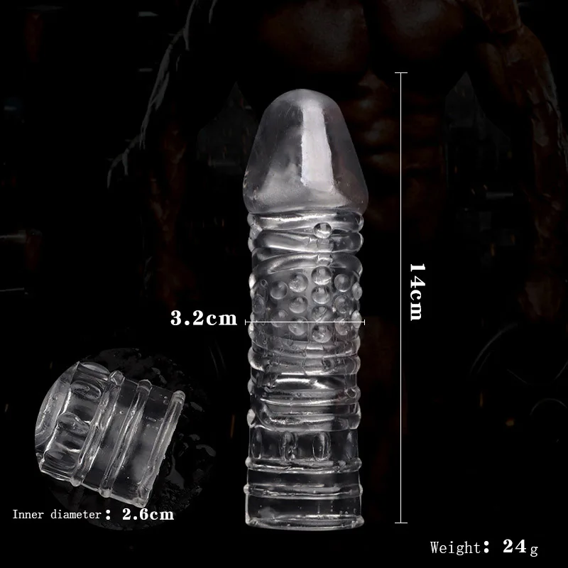 Reusable Penile Condoms Delay Ejaculation Male Condom Penile Ring G-spot Stimulation Lock Set Toys For Men Persistent Sex Toys