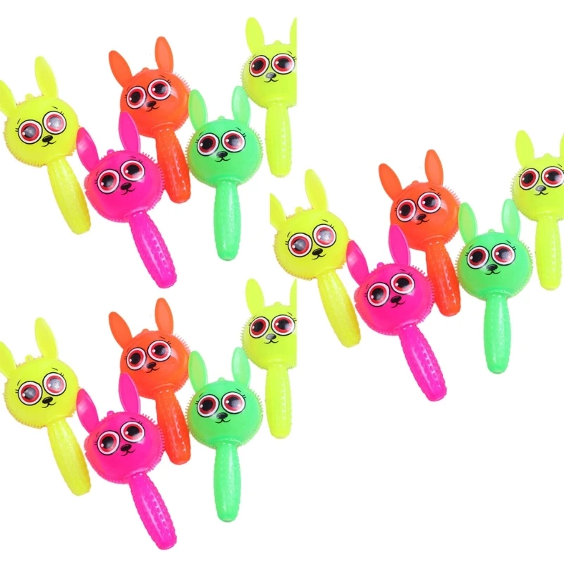 Stress Relief Rabbit Wand Light Up Sticks Glowing Wand Toy Children Gift 15Pcs