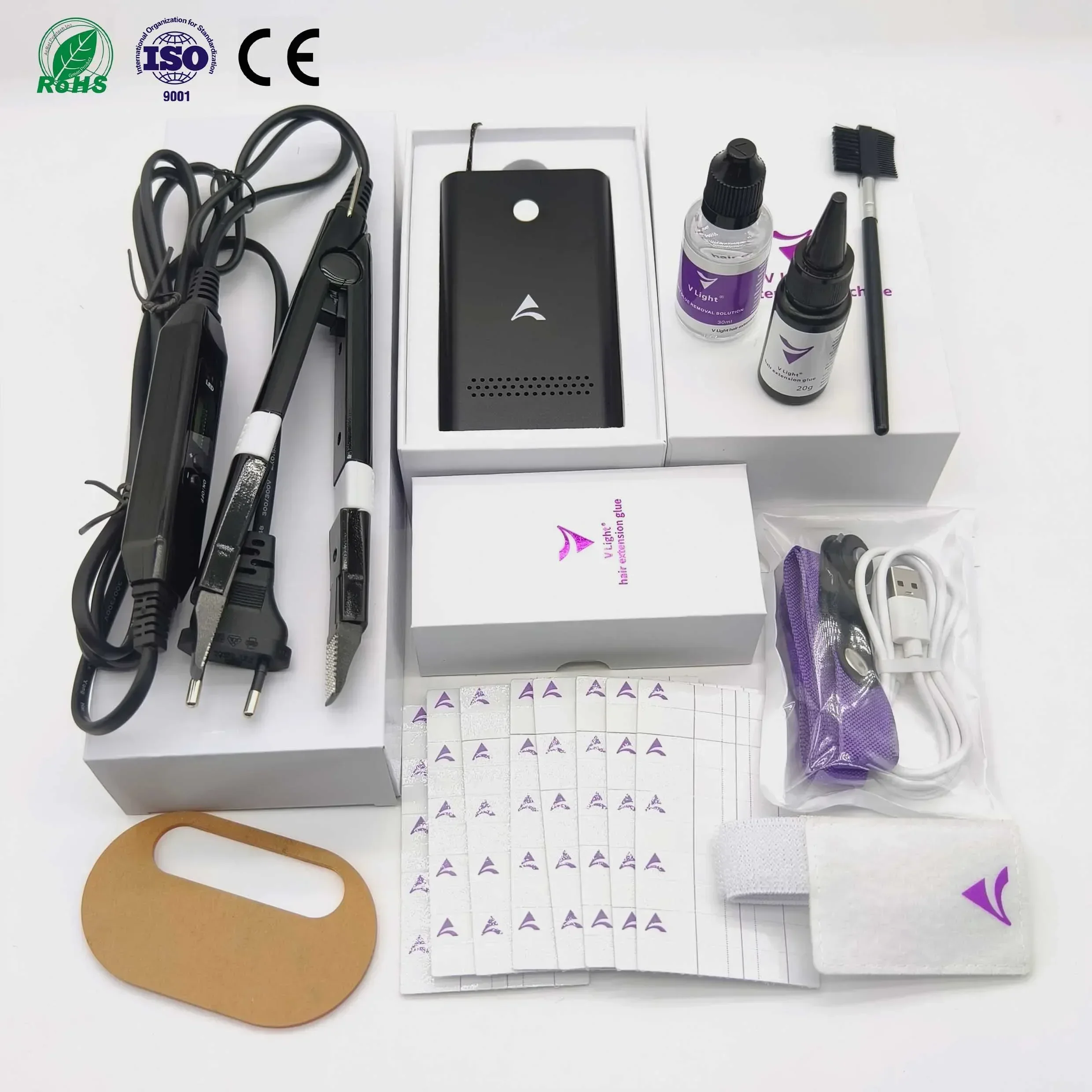 Fasimei 2024 hot selling v light hair extension machine set UV lamp Hair Extension Tool Hair Extension Removal Pliers