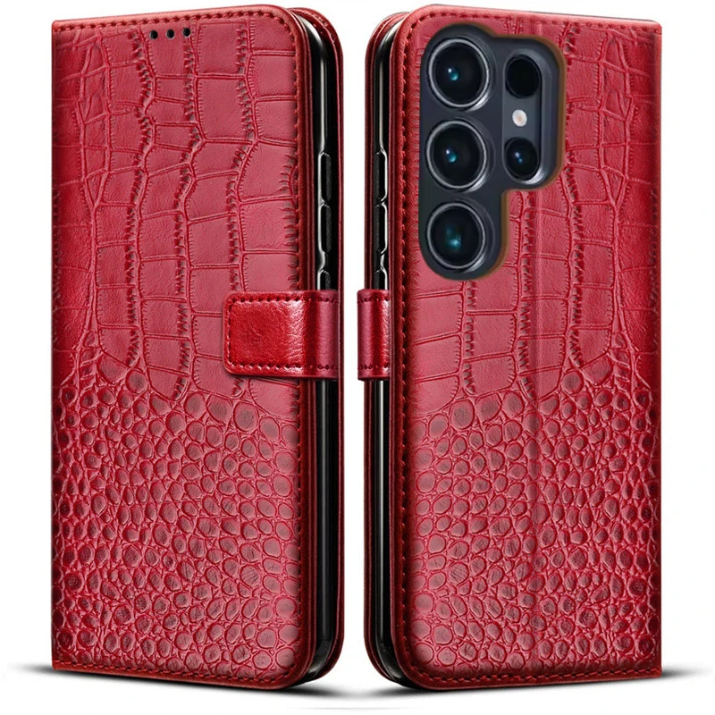 Ledertasche für Samsung Galaxy S25 Edge S23 S22 S21 S20 Plus Ultra S24 FE Hülle Brieftasche Leder Flip Cover Fundas