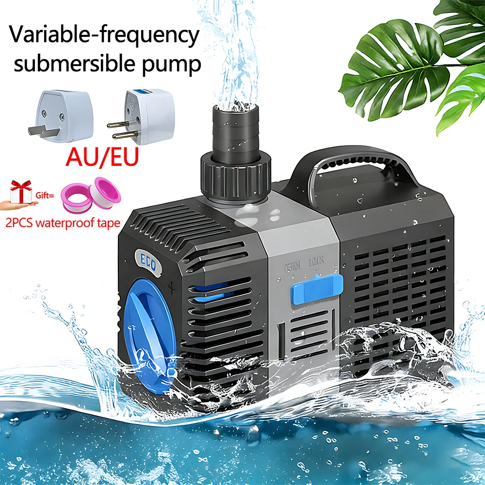 Frequency Conversion Water Pump AC220V/50HZ Max Head10m Max Flow:20000L/HOutlet:20/25/32/38/50mm Aquarium Submerged Pump EU/AU