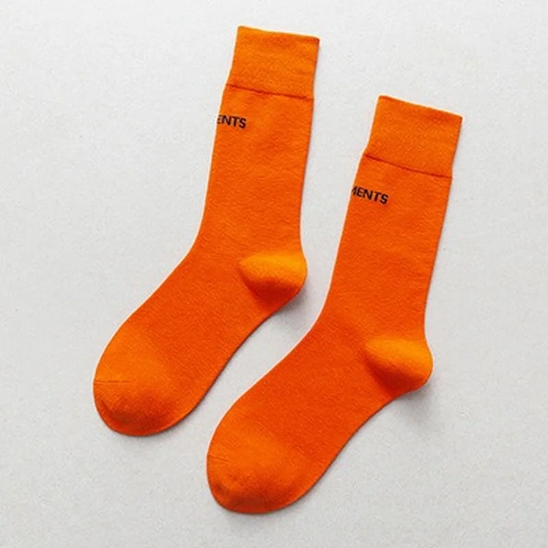 Rose Red Socks Women Harajuku Indie Pop Middle Tube Colors Sock Korean Alphabet Sport Cotton Skater Breathable Socks Calcetines