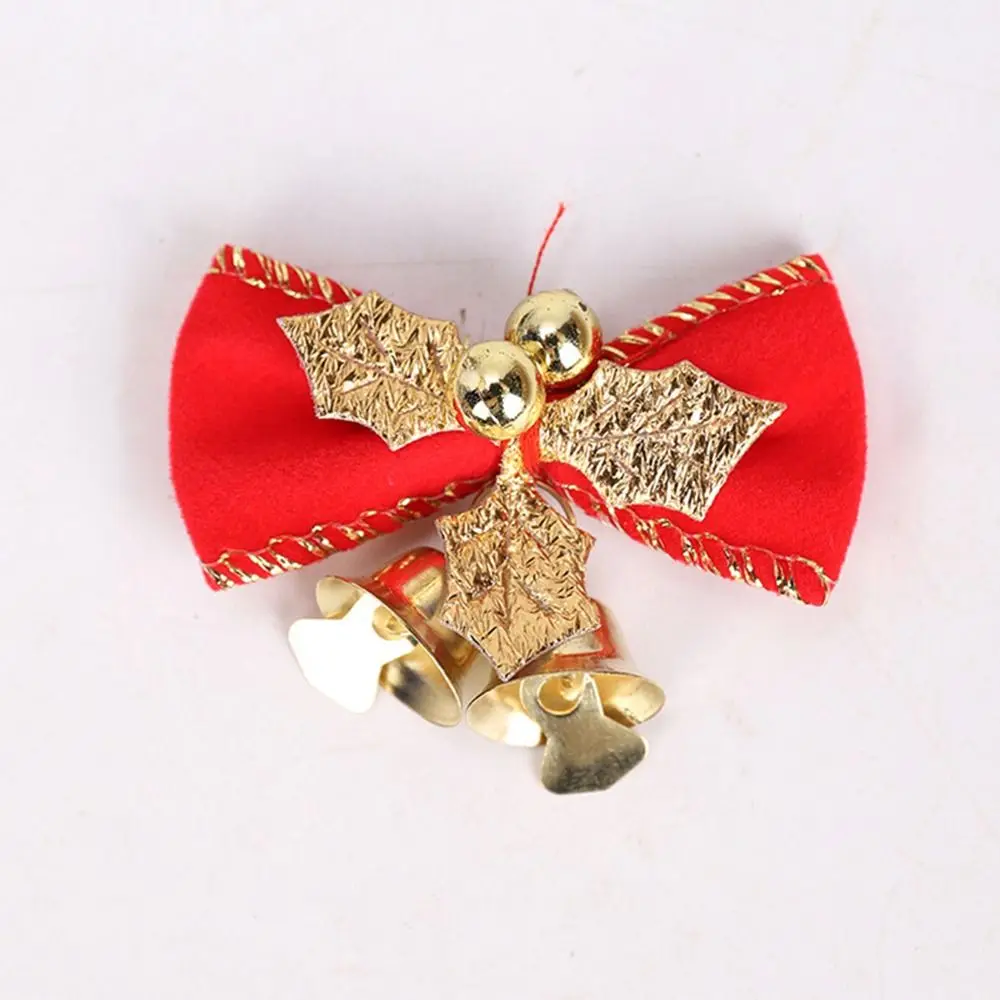 

Mini Christmas Bow Bell Christmas Tree Reusable Christmas Decorations durable Hanging Decor Bowknot Ornament Present Bow Home