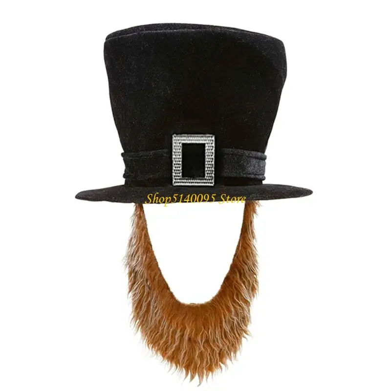 

DXAE Funny Pirate Hat With Mustache Halloween Costume Prop For Parties Role Play Event Adult Sized Comfort