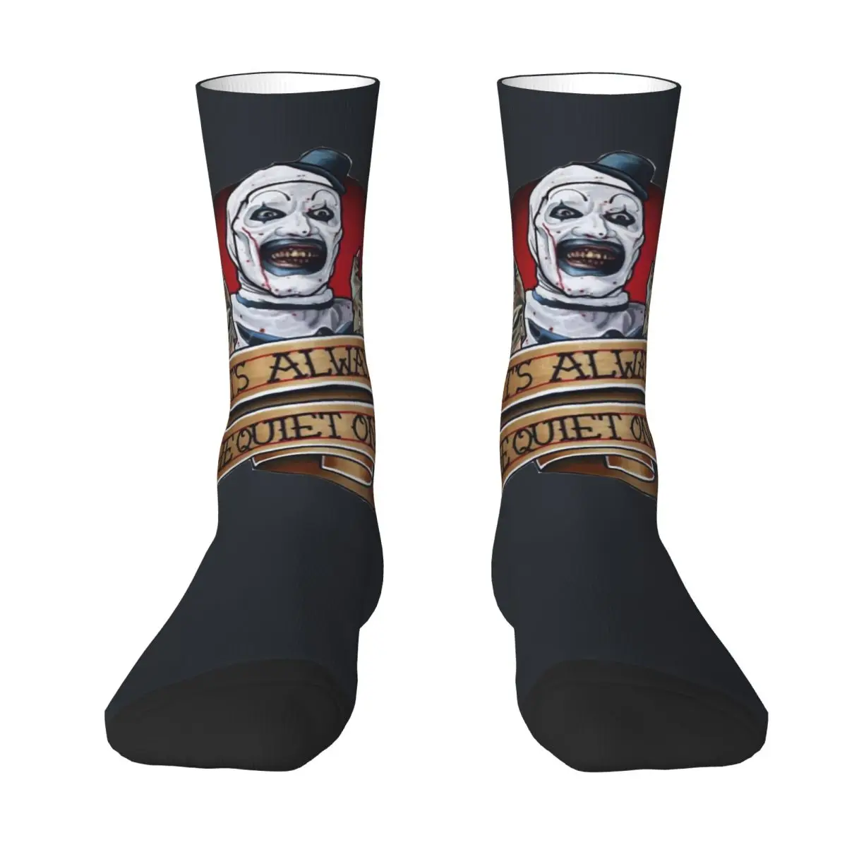 Terrifier Horror Films Socks Trendy Stockings Spring Anti Slip Women Men Socks Soft Graphic Running Sports Socks