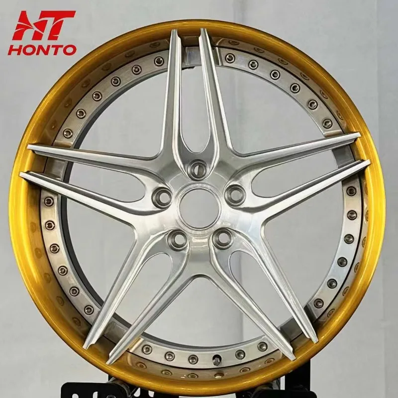 【2026】Racing Performance VIP Supercar Style 18 19 20 21 22 24 Inch Brushed Silver Gold Polished Lip 2-PC Forged Wheels For Luxur