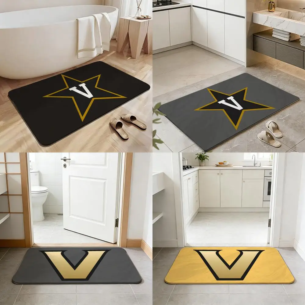 Alfombra de Baño de Tierra de Diatomeas de Secado Rápido y Antideslizante de la Universidad V-Vanderbilt, Tapete Absorbente para Entrada