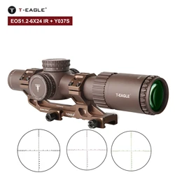 T-EAGLE EOS 1.2-6 X24 IR Tactical Riflescope Spotting Scope for Rifle Hunting Optical Collimator Air Gun Sight Red Green Light